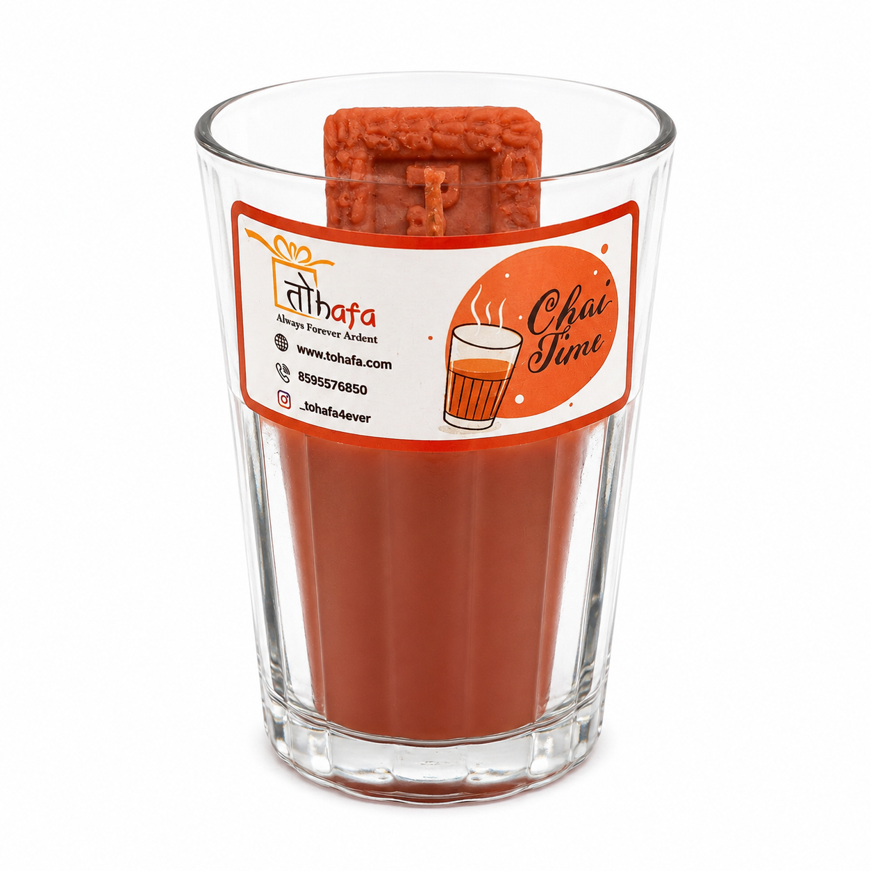 TOHAFA Masala Chai Fragrance Soy Wax Jar Candle