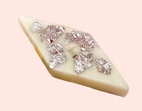Kaju Katli Silver Leaf Mold Candle