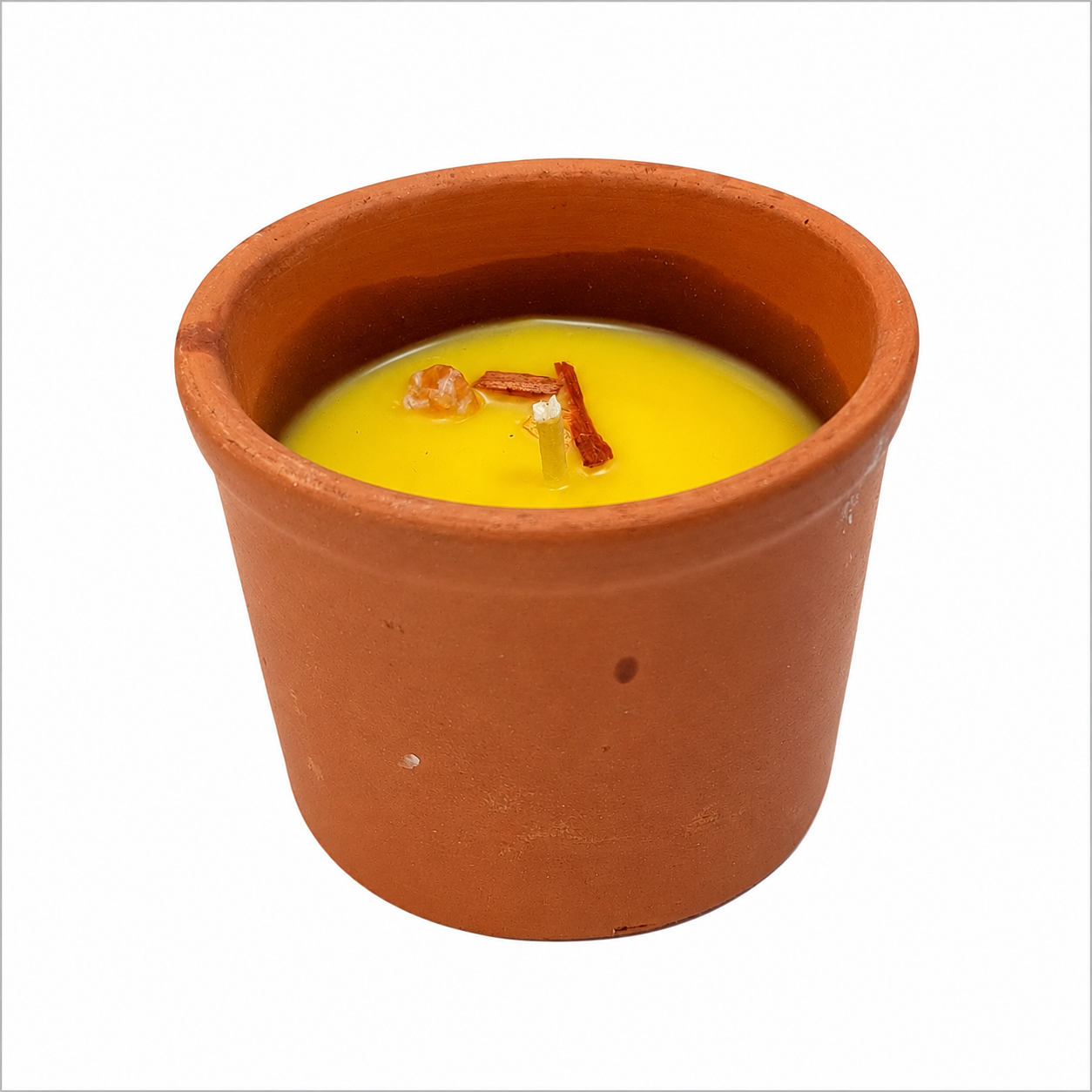 Handcrafted Terracotta Jar Scented Soy Wax Candle