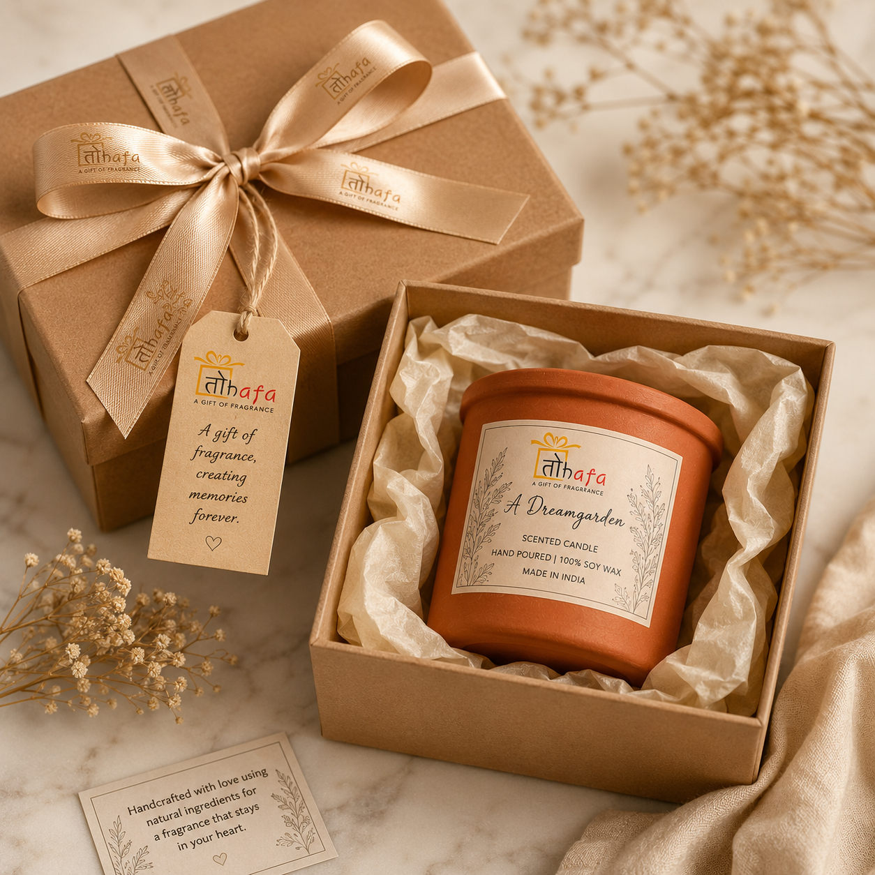 Handcrafted Terracotta Jar Scented Soy Wax Candle