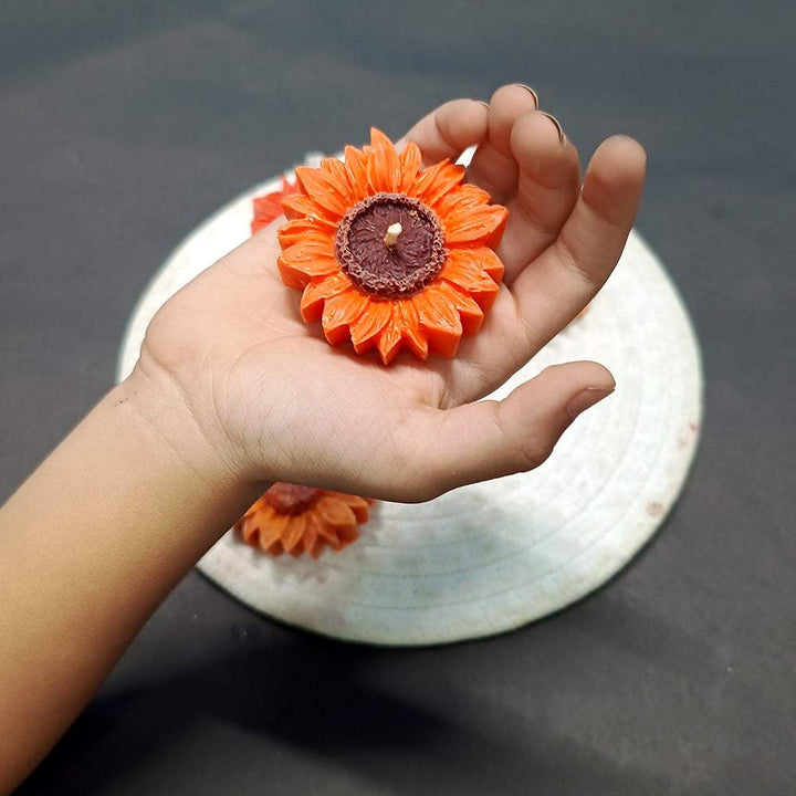 Sunshine – Sunflower Candle set of 2