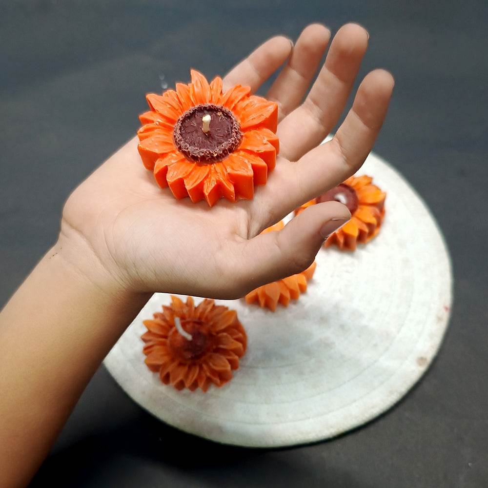 Sunflower Floating Candle -Set of 5