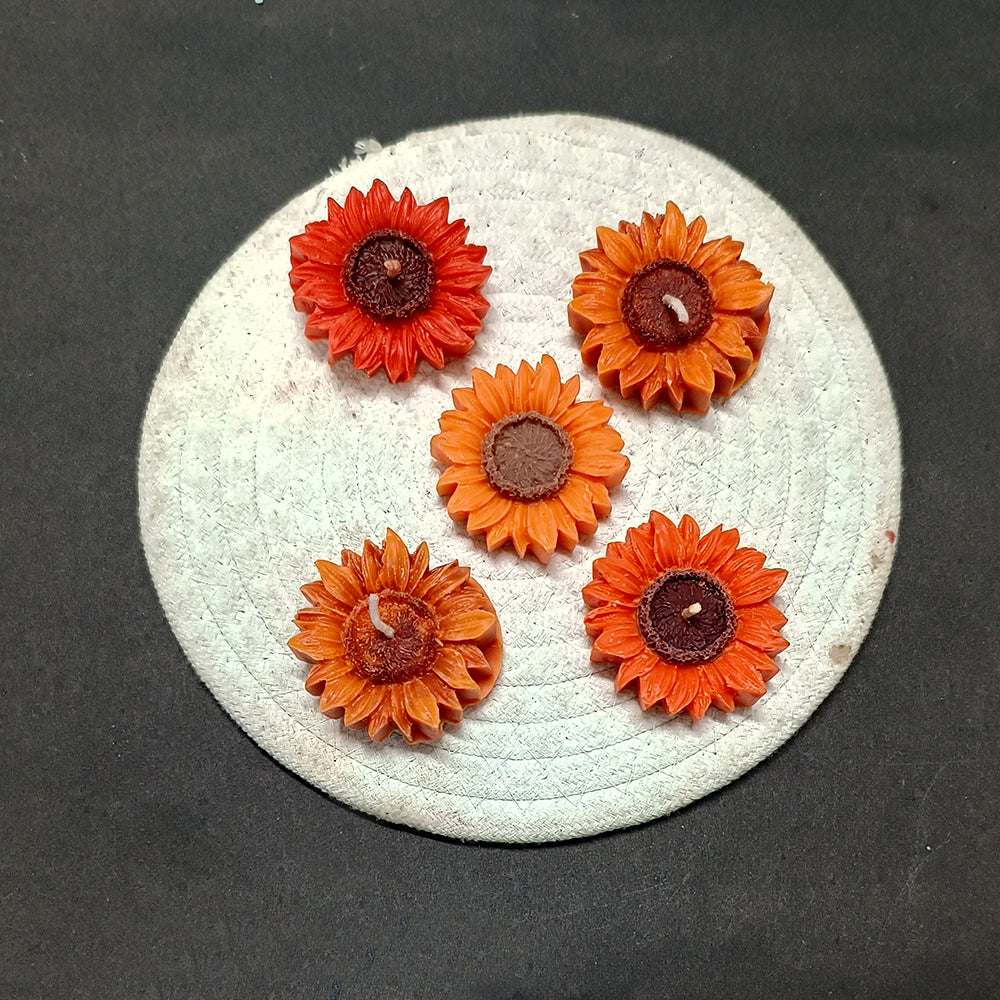 Sunflower Floating Candle -Set of 5