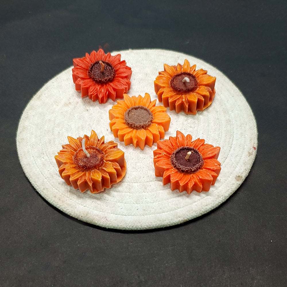 Sunflower Floating Candle -Set of 5