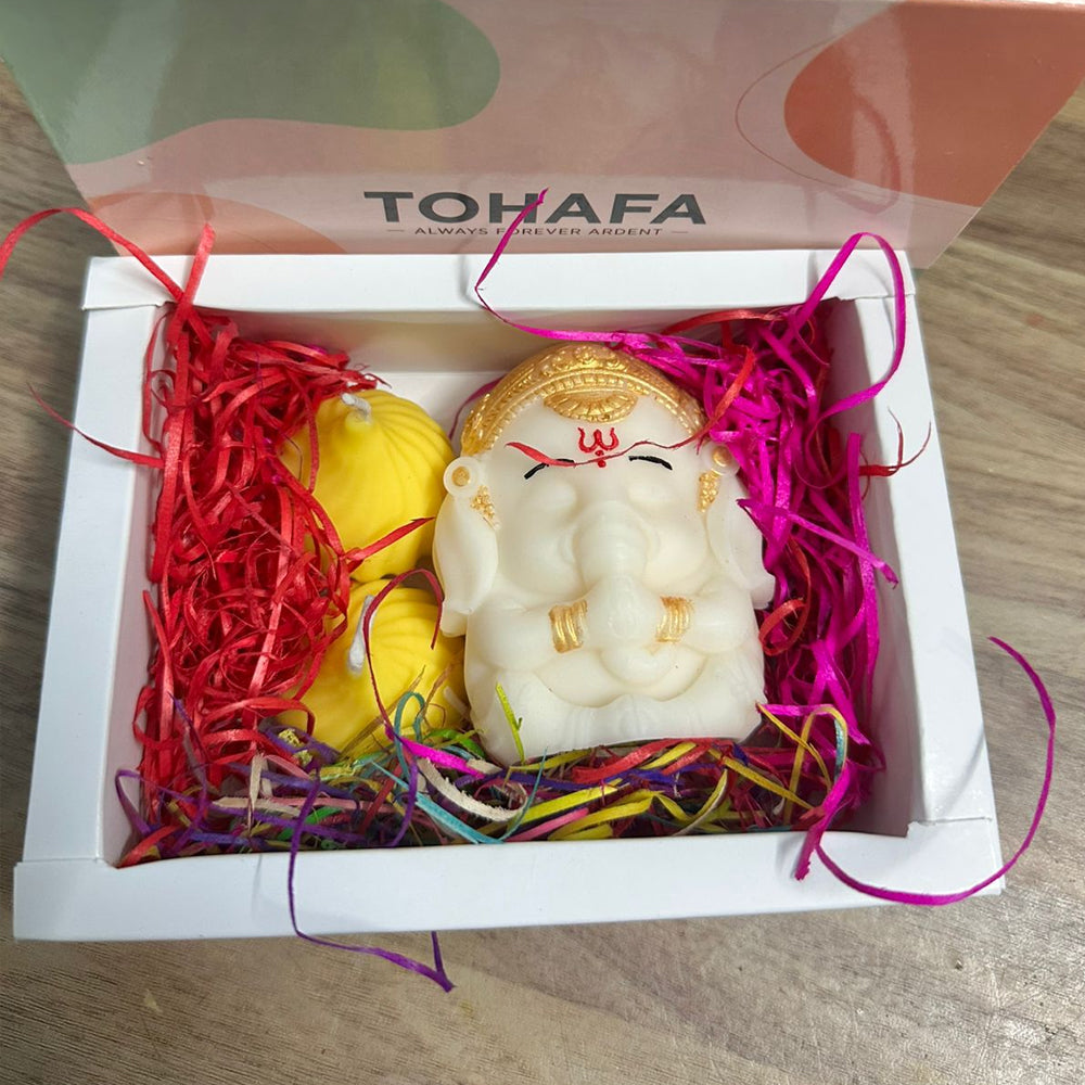 Shri Ganesha and Modak Candle for Festival Decoration