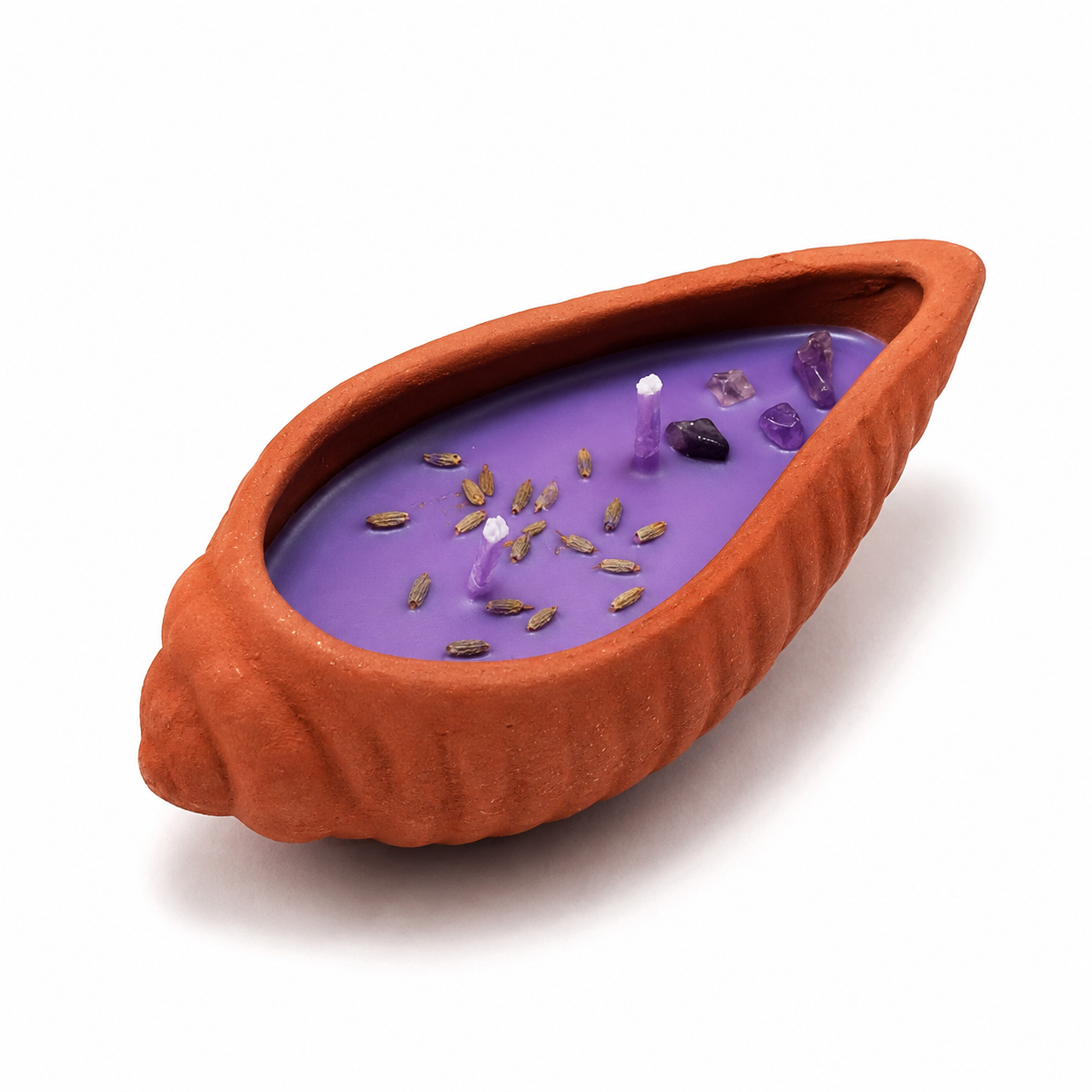 TOHAFA Lavender Fragrance Terracotta Sank Candle