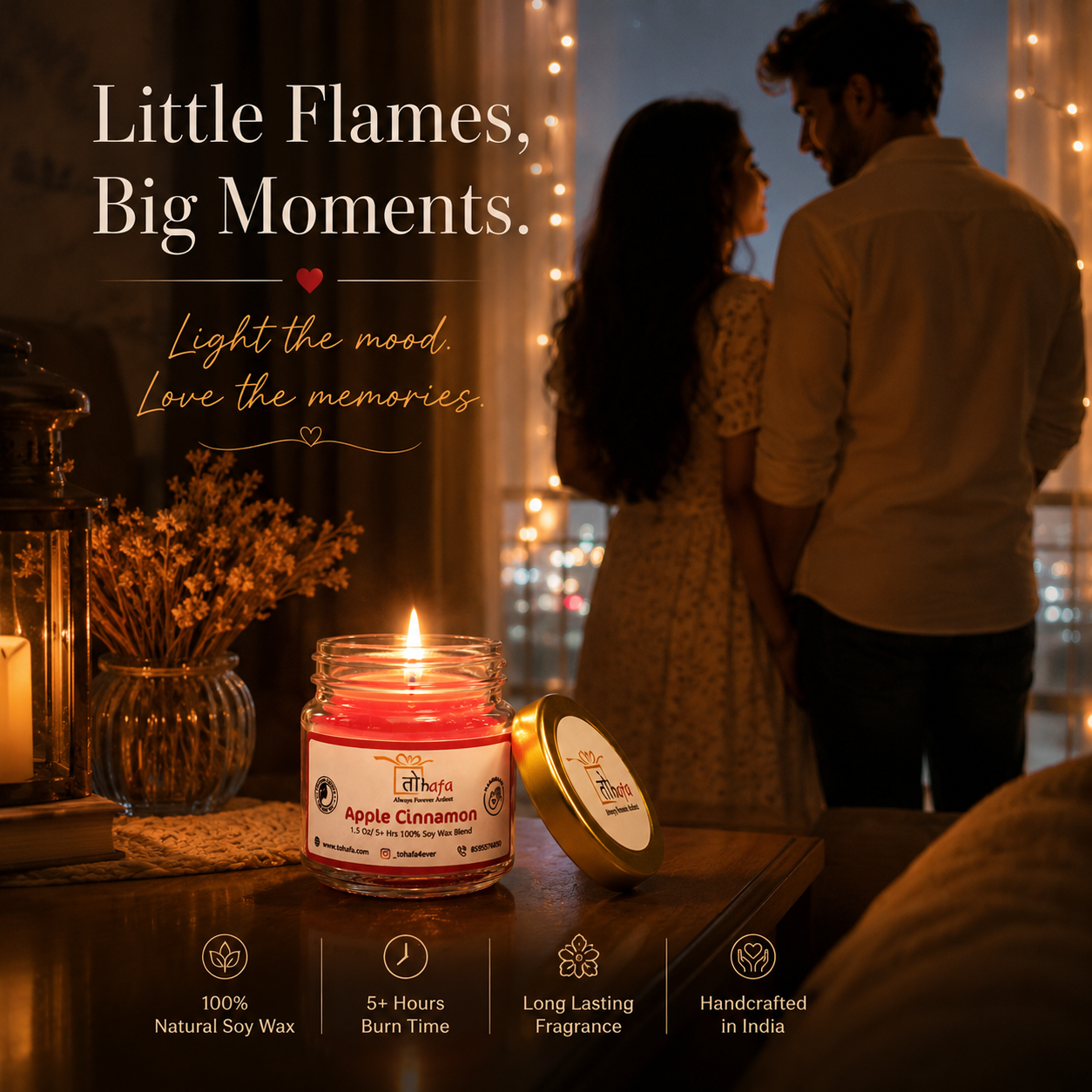 TOHAFA Soy Wax Jar Candle Gift Set Pack of 6