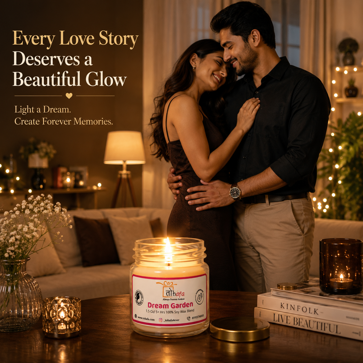 TOHAFA Soy Wax Jar Candle Gift Set Pack of 6