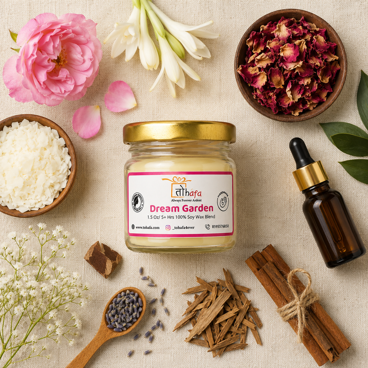 TOHAFA Soy Wax Jar Candle Gift Set Pack of 6