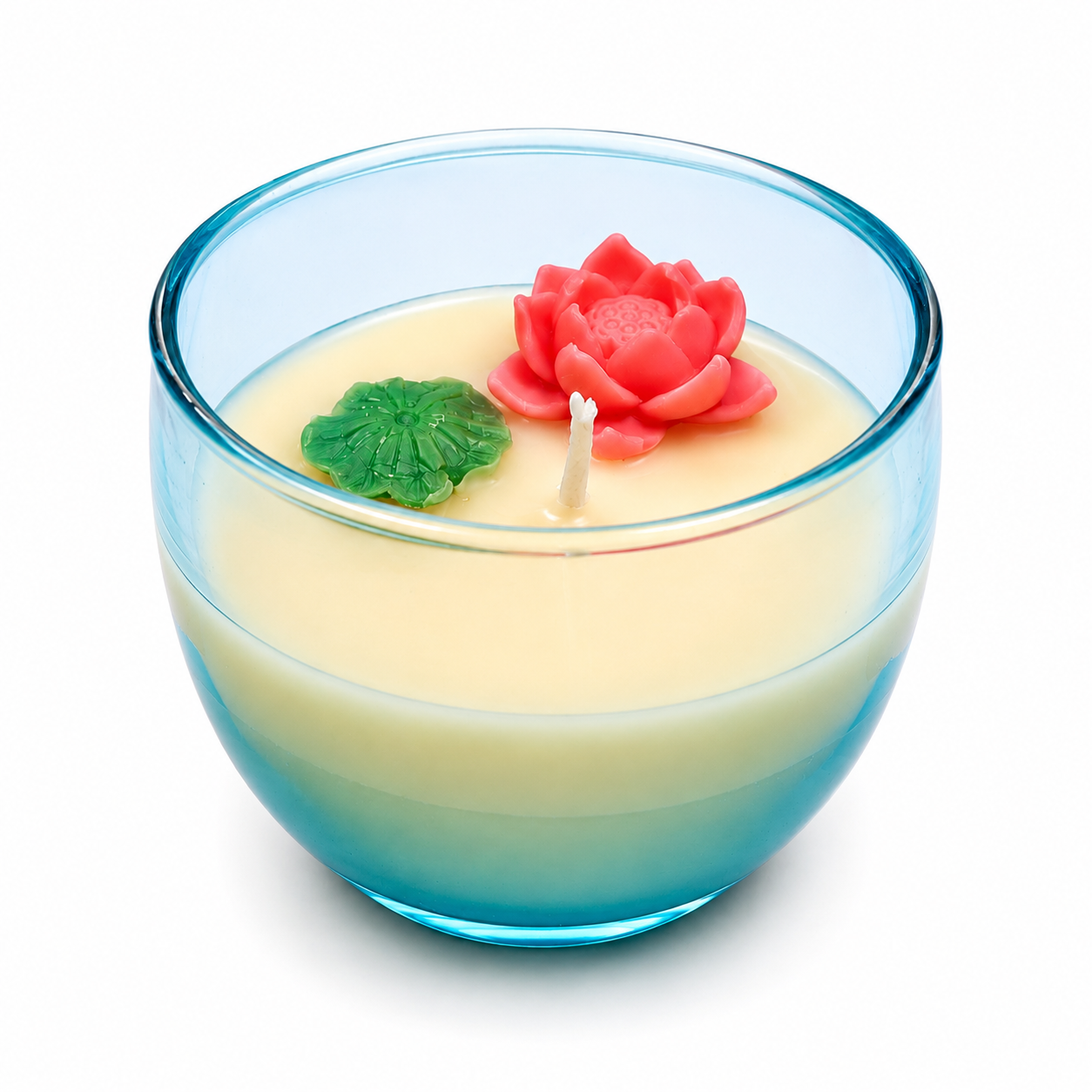 Tohafa U Shape Votive Candle With Lotus Design