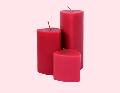 Tohafa Heart Pillar Scented Candle