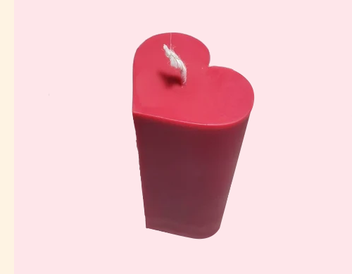 Tohafa Heart Pillar Scented Candle