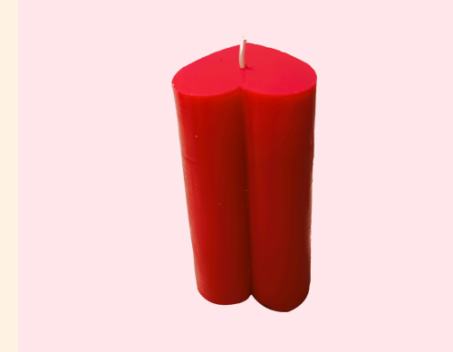 Tohafa Heart Pillar Scented Candle