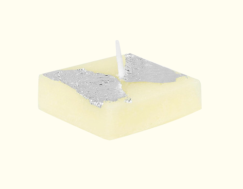Kaju Katli Silver Leaf Mold Candle