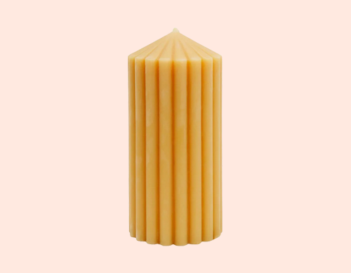Tohafa Ribbed Pillar Large Scented Candle
