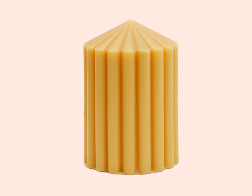 Tohafa Ribbed Pillar Small Scented Candle