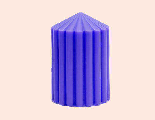 Tohafa Ribbed Pillar Small Scented Candle