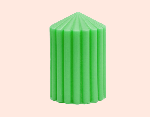 Tohafa Ribbed Pillar Small Scented Candle