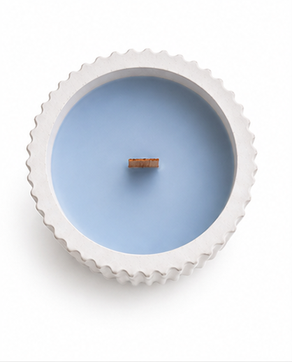 Tohafa Premium Ribbed Concrete Candle